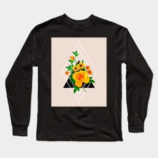 Aesthetic geometric floral Long Sleeve T-Shirt